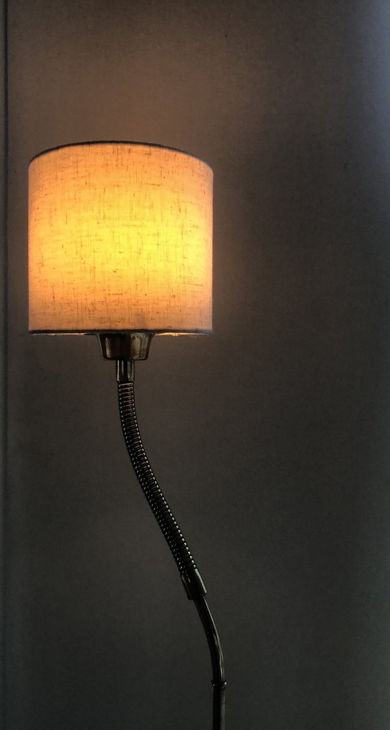 Image 1 of 1950s Standing Industrial Lamp Brass