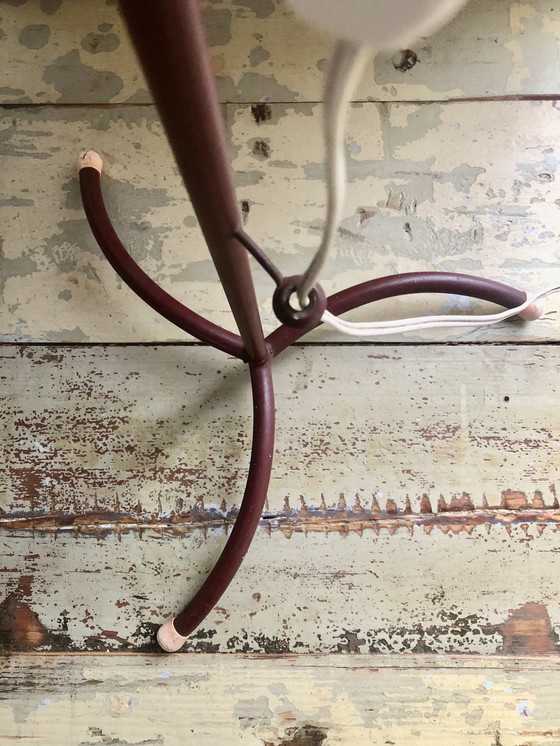 Image 1 of 1950s Standing Industrial Lamp Brass