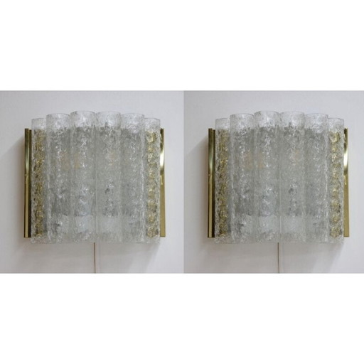 Pair of vintage wall lamp by Doria, 1960