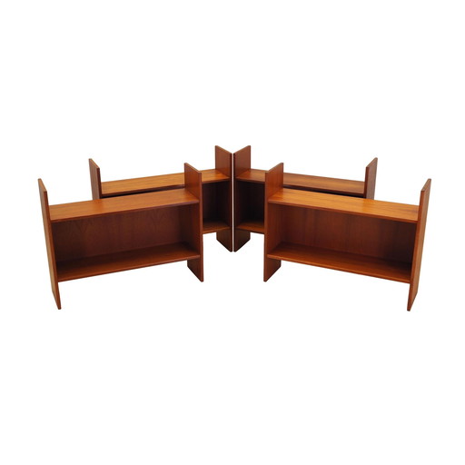 Set Of Teak Bookcases, Danish Design, 1970S, Production: Denmark