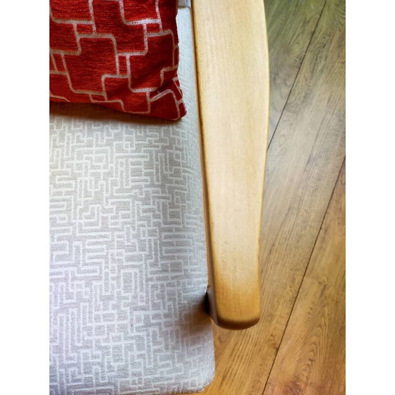 Image 1 of Pair of vintage matte gold oak armchairs by Jiri Jiroutek, 1960