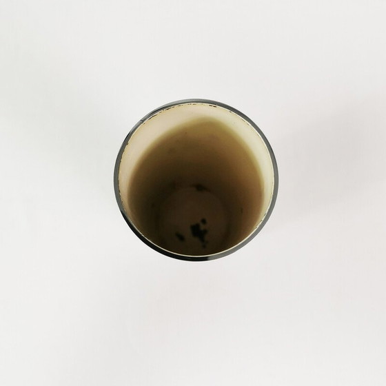 Image 1 of Vintage chrome metal vase, 1980