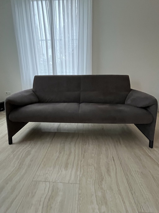 Leolux Felizia.  2.5 Seater Sofa With Taupe Alcantara Upholstery