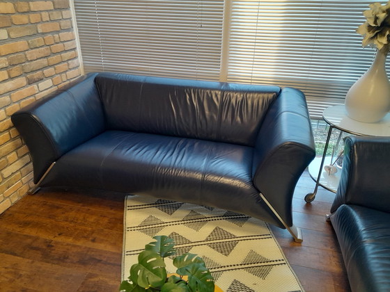 Image 1 of 2x Rolf Benz sofa navy