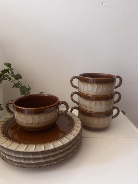 Image 1 of Gerzit soup bowls with plates