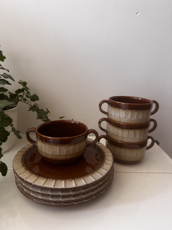 Image 1 of Gerzit soup bowls with plates