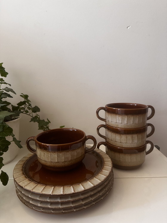 Image 1 of Gerzit soup bowls with plates