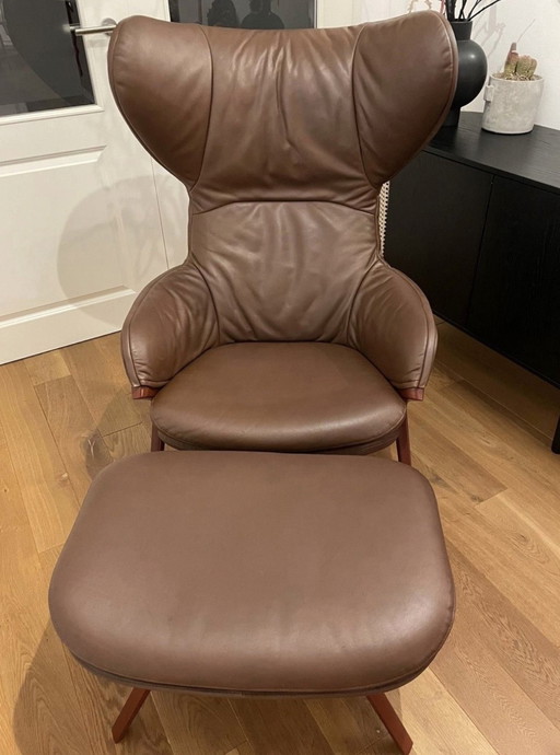 Cassina P22 fauteuil avec pouf