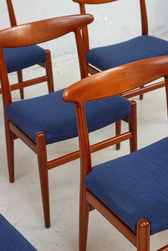 Image 1 of 8X W2 Chair Hans J. Wegner Cm Madsens Teak