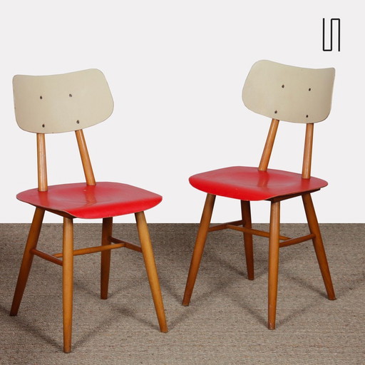 Pair Of Chairs Produced By Ton In The 1960s