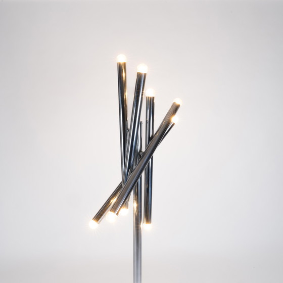 Image 1 of Stilux Milano Italiaanse chrome vloerlamp space age