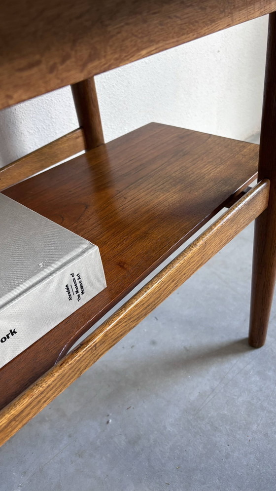Image 1 of Table basse vintage en teck et chêne
