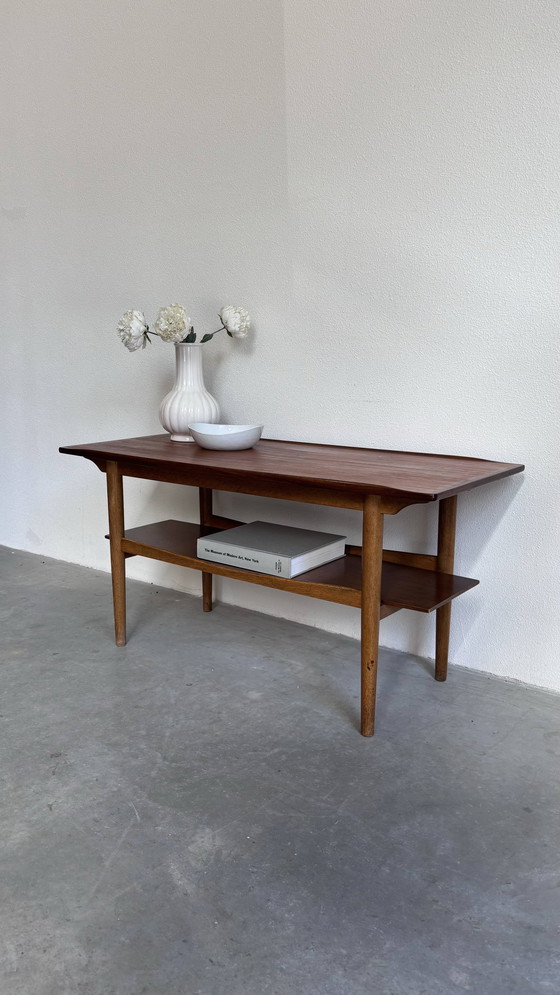 Image 1 of Table basse vintage en teck et chêne