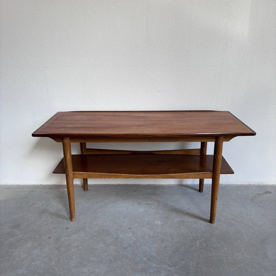 Image 1 of Table basse vintage en teck et chêne
