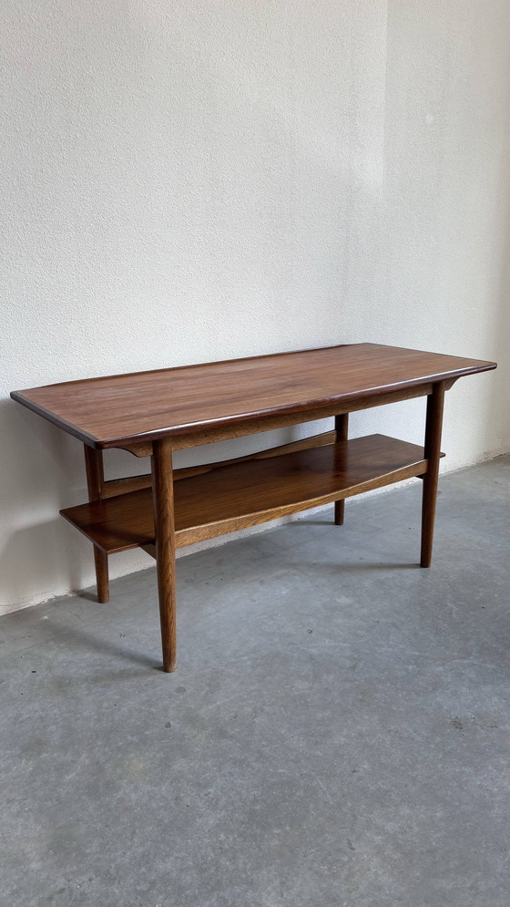 Image 1 of Table basse vintage en teck et chêne