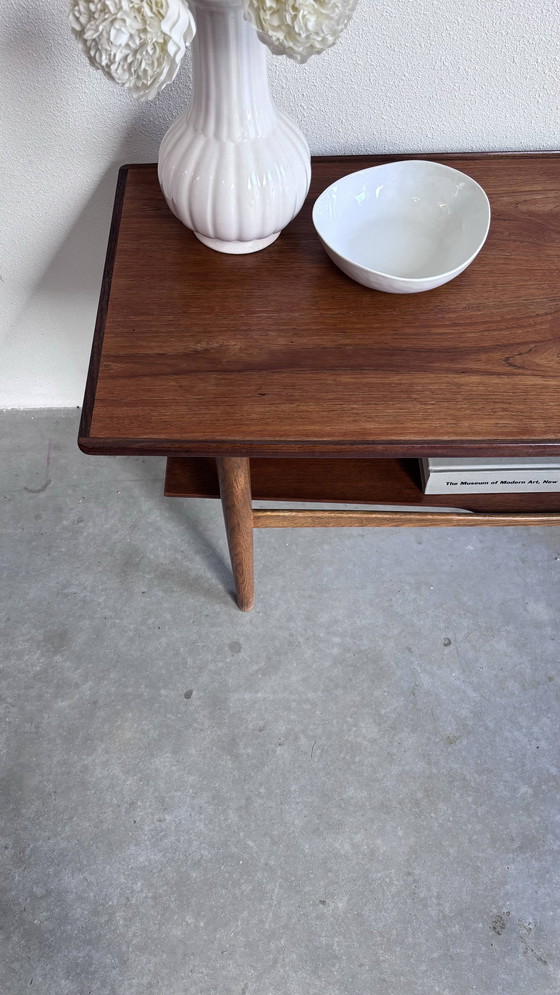 Image 1 of Table basse vintage en teck et chêne