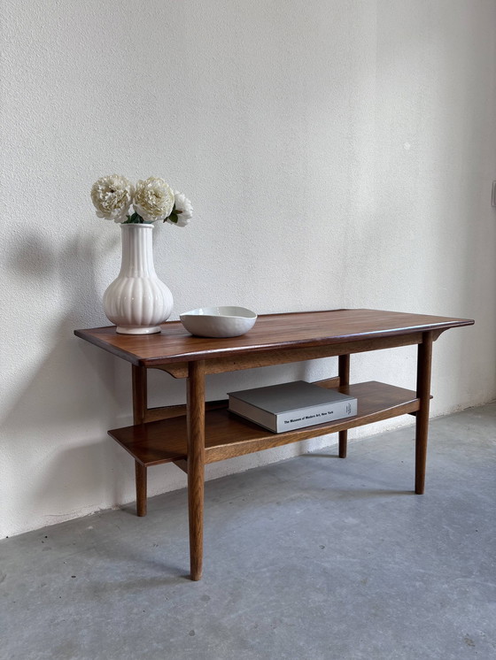 Image 1 of Table basse vintage en teck et chêne