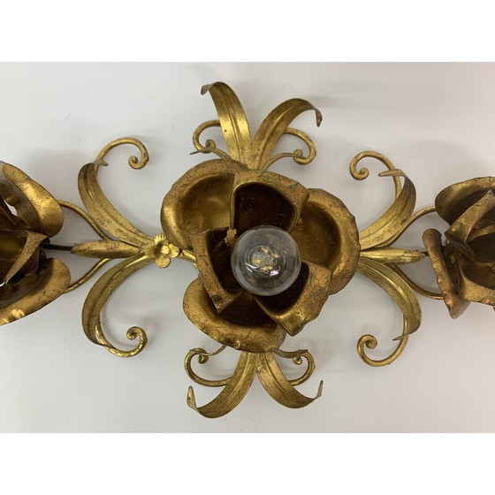 Image 1 of Vintage wall lamp floral, 1970s