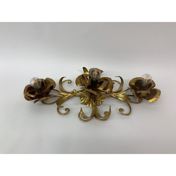 Image 1 of Vintage wall lamp floral, 1970s