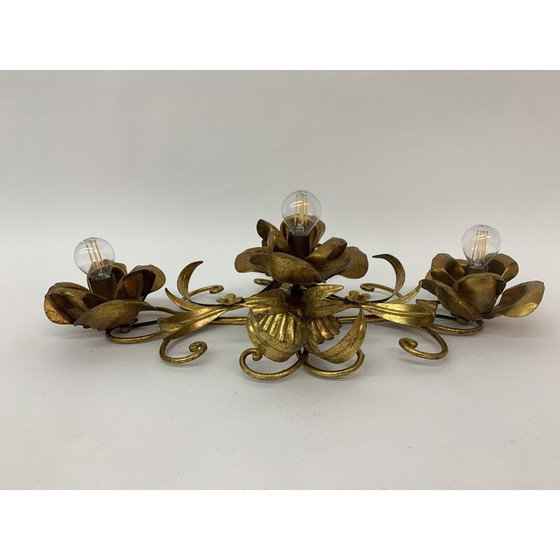 Image 1 of Vintage wall lamp floral, 1970s