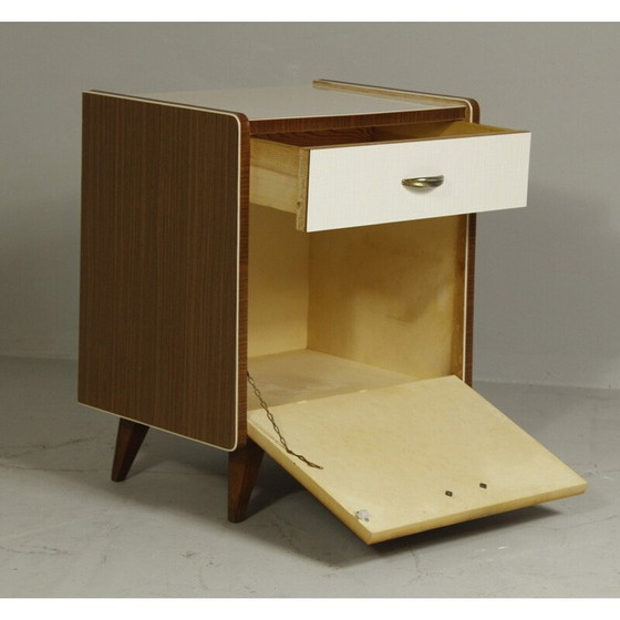 Image 1 of Vintage wood and formica nightstand, Germany 1960