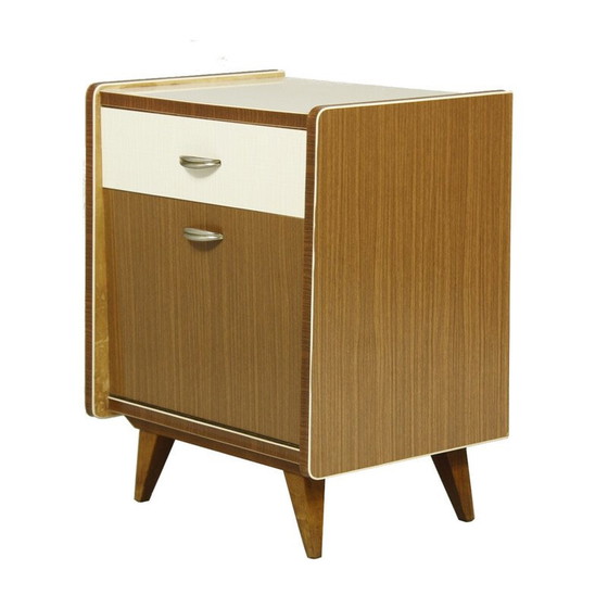 Image 1 of Vintage wood and formica nightstand, Germany 1960