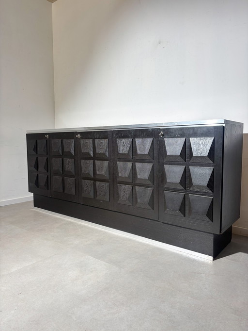 Brutalist Black Sideboard