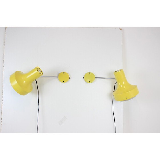 Image 1 of Coppia di lampade da parete vintage di Josef Hůrka per Napako, Cecoslovacchia anni '60