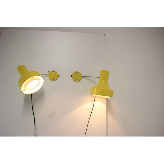 Image 1 of Coppia di lampade da parete vintage di Josef Hůrka per Napako, Cecoslovacchia anni '60