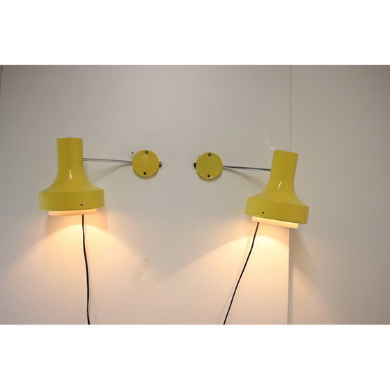 Image 1 of Coppia di lampade da parete vintage di Josef Hůrka per Napako, Cecoslovacchia anni '60
