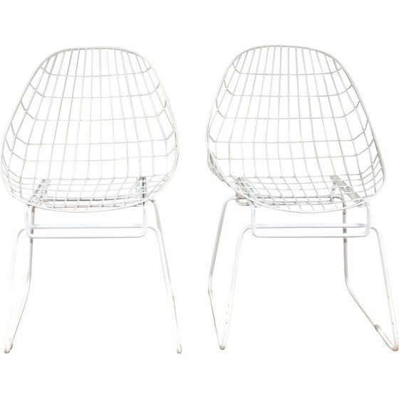 Image 1 of Pair of vintage metal chairs by Cess Braakman for Pastoe, 1970s