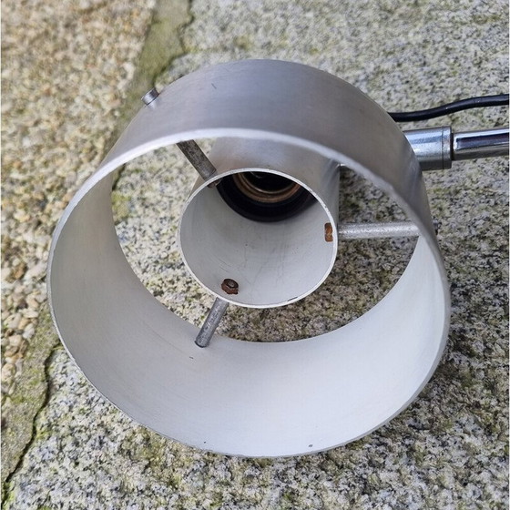 Image 1 of Pair of vintage wall lamps in brushed aluminum by Alain Richard for Disderot, 1960