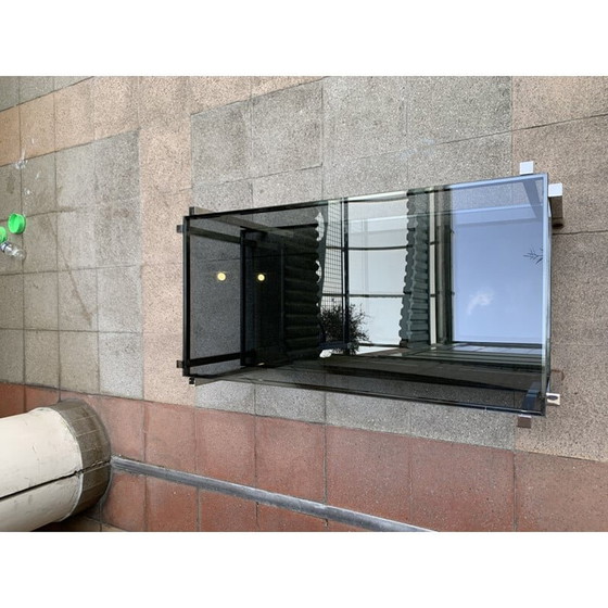 Image 1 of Tavolino da caffè vintage a doppio piano di Jacques Adnet, 1980