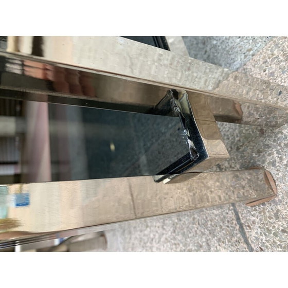 Image 1 of Tavolino da caffè vintage a doppio piano di Jacques Adnet, 1980