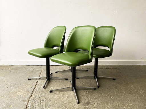 Set 4 Mid-Century Modern 1960S Swivel Dining/Kitchen/Office Chairs