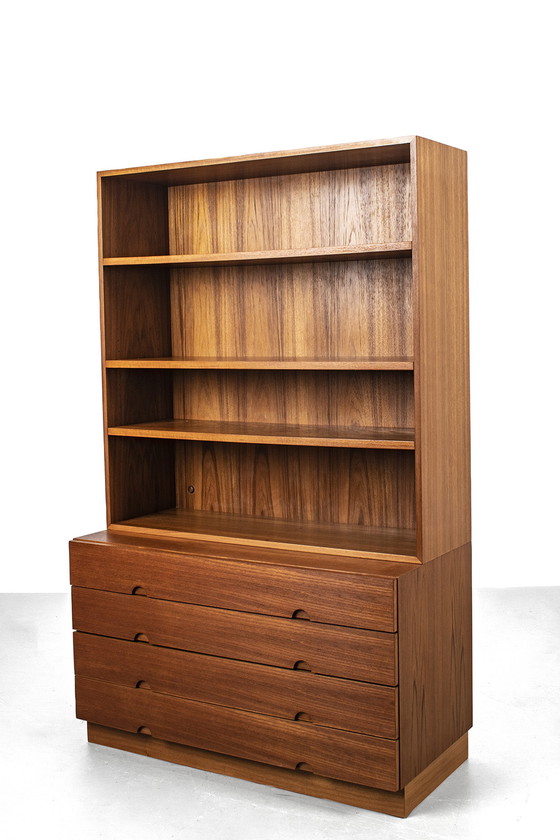 Image 1 of Mid Century chest of drawers with bookcase