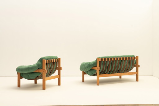 Ensemble Canapé Et Fauteuil « Balassa » Par Ipoly Furniture Company, Hongrie Années 1970