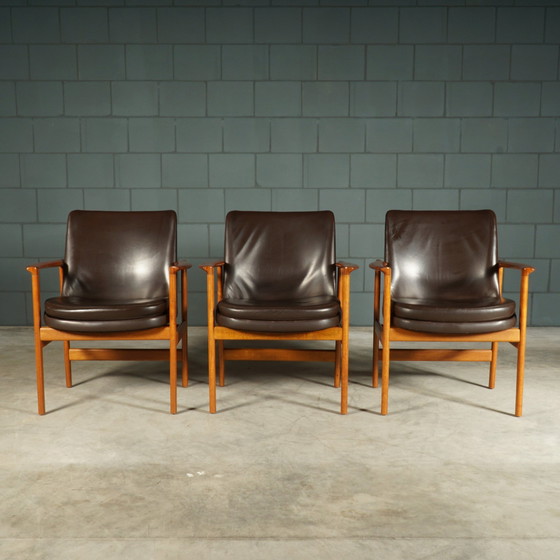 Image 1 of Vintage Armchairs - Ib Kofod Larsen - Fröscher - 1960s