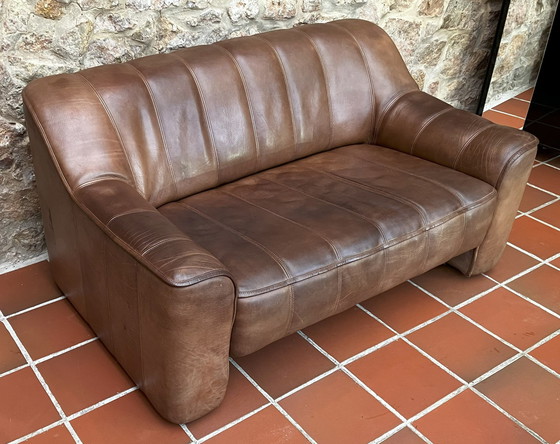 Image 1 of De Sede Ds-44 2-Seater In Brown Neck Leather.