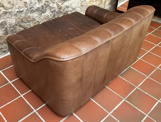 Image 1 of De Sede Ds-44 2-Seater In Brown Neck Leather.