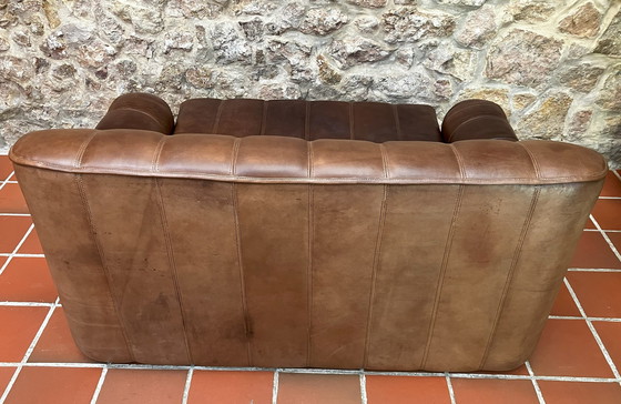 Image 1 of De Sede Ds-44 2-Seater In Brown Neck Leather.