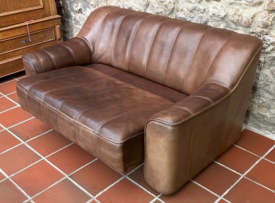 Image 1 of De Sede Ds-44 2-Seater In Brown Neck Leather.