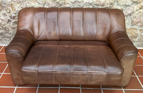 Image 1 of De Sede Ds-44 2-Seater In Brown Neck Leather.