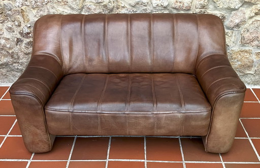 De Sede Ds-44 2-Seater In Brown Neck Leather.