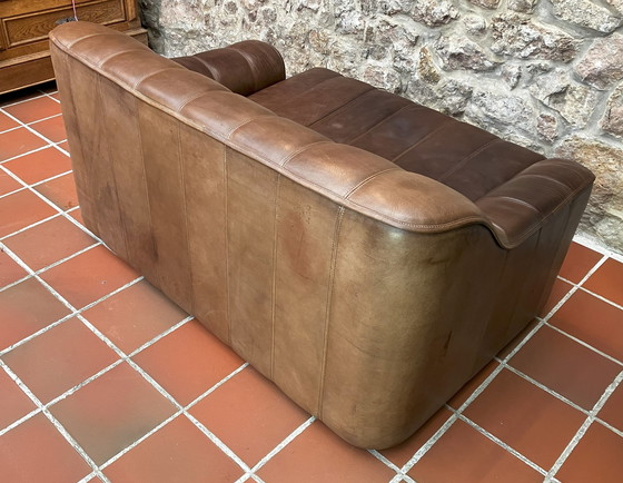 Image 1 of De Sede Ds-44 2-Seater In Brown Neck Leather.