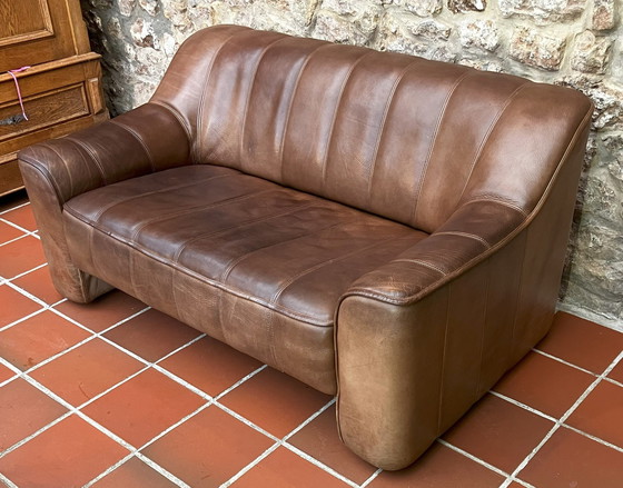 Image 1 of De Sede Ds-44 2-Seater In Brown Neck Leather.