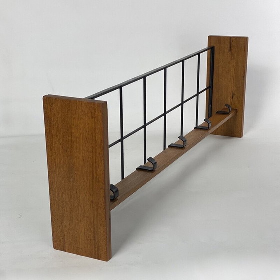 Image 1 of Vintage coat rack in metal and wood, 1950