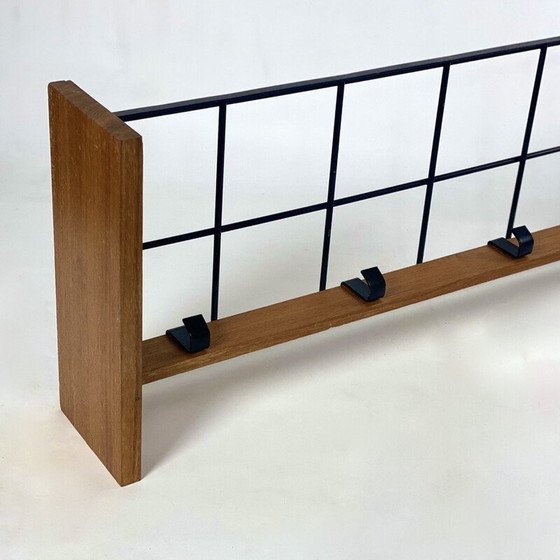 Image 1 of Vintage coat rack in metal and wood, 1950