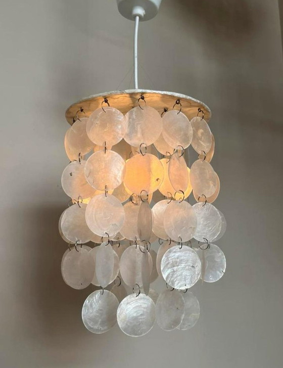 Image 1 of Capiz Shells Lamp Pendant Lamp Pearl Shell