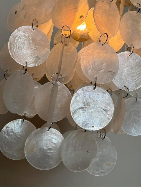 Image 1 of Capiz Shells Lamp Pendant Lamp Pearl Shell